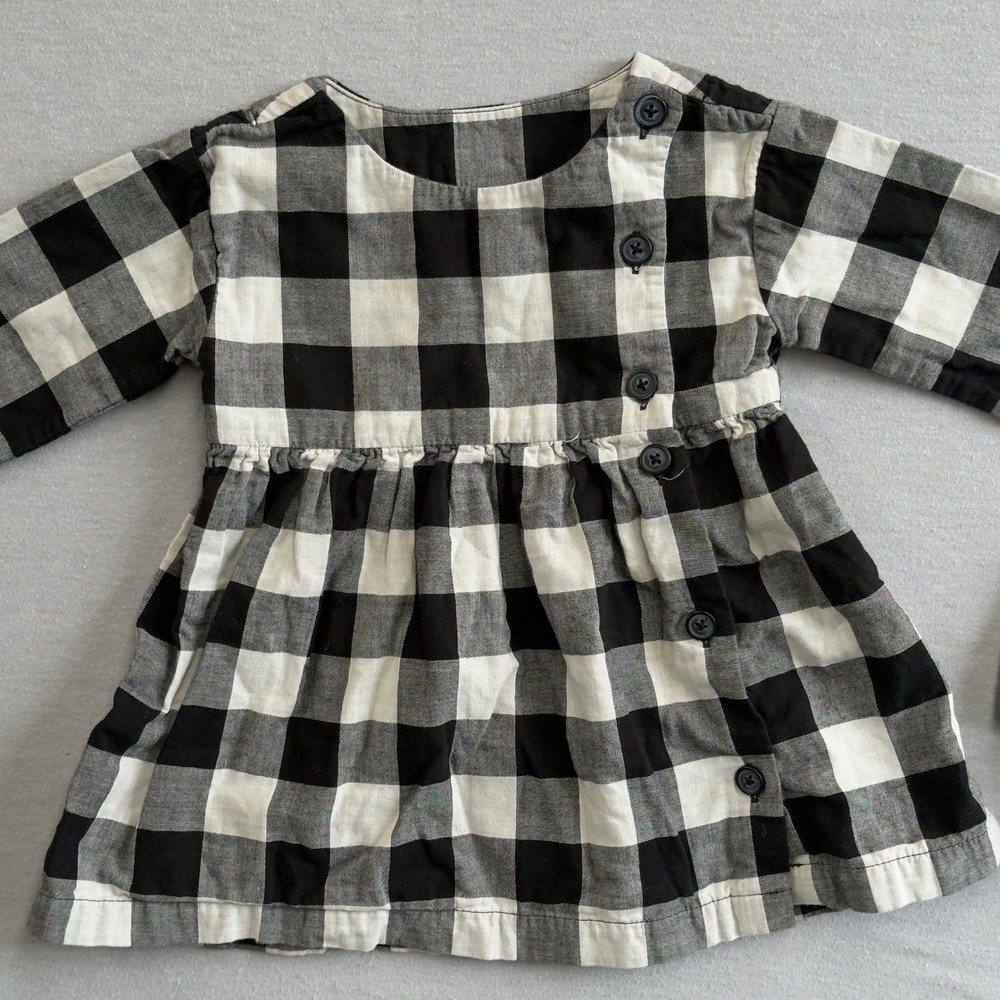 Tea Collection Plaid Flannel Dress‎ & Bloomers Set 12-18 Months Outfit - Picture 6 of 13